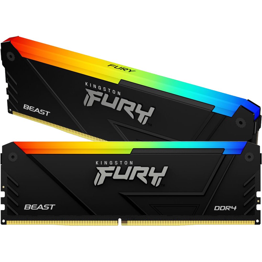 金士頓 KF432C16BB2AK2/16 DDR4 3200 8GB x 2 = 16GB Kingston Fury Beast RGB 桌上型 超頻記憶體