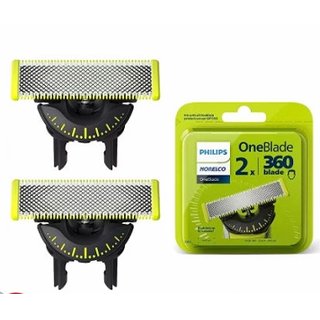 [3美國直購] Philips Norelco QP420 取代QP220 原廠 OneBlade 360 替換刀片 刀頭 2入 適 刮鬍刀 臉部修容刀頭組_AA2