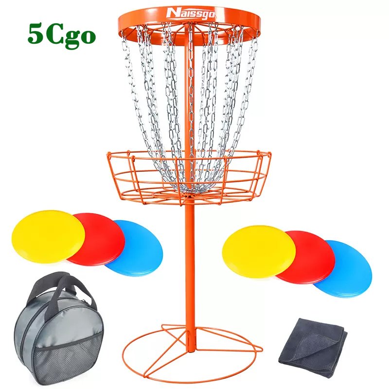 5Cgo【代購七天交貨】高爾夫飛盤組合套裝戶外運動高爾夫飛盤架飛盤鐵架Disc golf652357808504