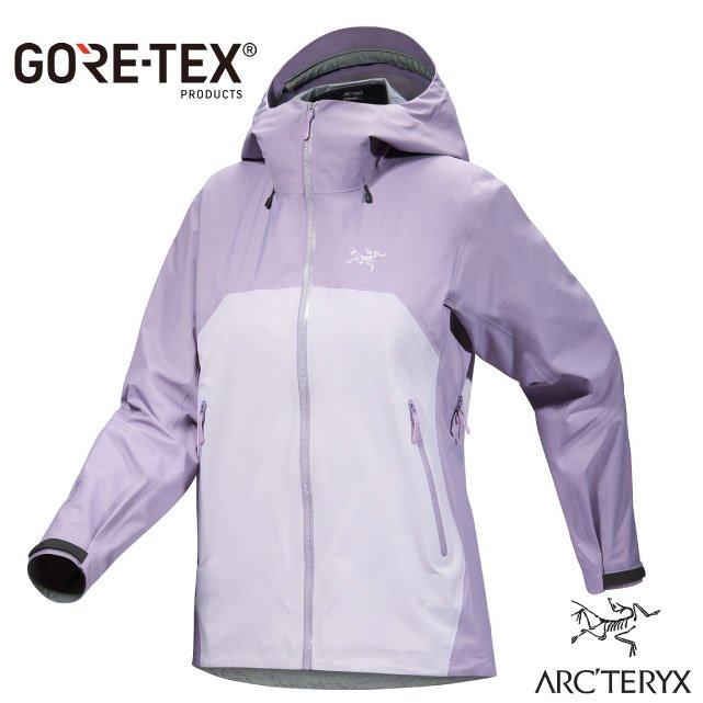 【ARCTERYX 始祖鳥】女 Beta Lightweight Gore-Tex ePE 防水透氣連帽外套(僅300g).風雨衣/輕薄耐磨/X000007701 藍香紫/淺藍香紫