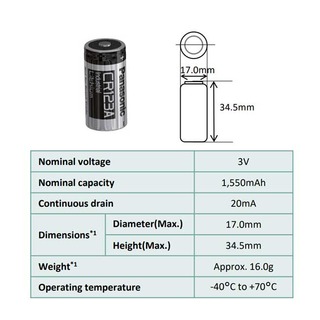 【祥昌電子】Panasonic 國際牌 CR123A 3V 鋰電池 1550mAh 相機電池 拍立得電池 黑色