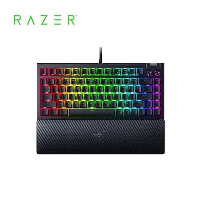 雷蛇Razer BlackWidow黑寡婦V4 75 %蜘幻彩版有線機械式RGB鍵盤(英文)