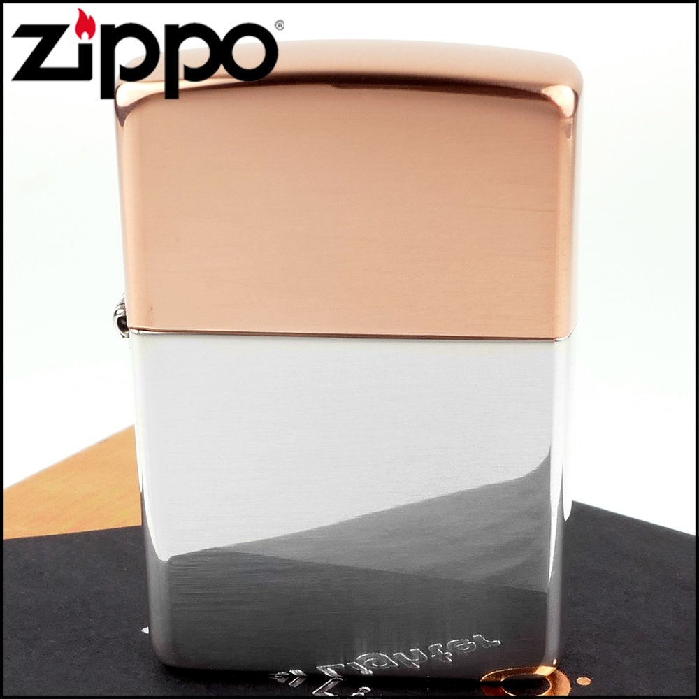◆斯摩客商店◆【ZIPPO】美系~Bimetal Case-Copper 雙金屬-純銅+純銀打火機 NO.48695