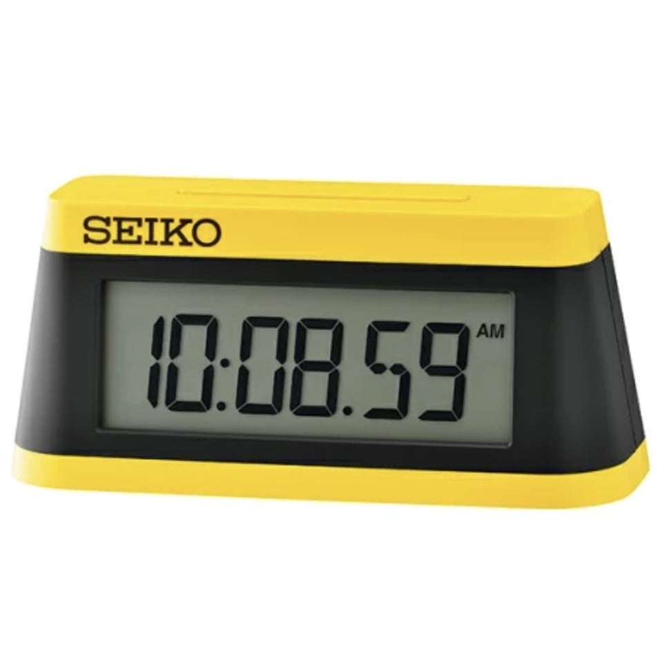(新款 日本公司貨) SEIKO SQ818Y 比賽計時鐘造型 多功能 電子鐘 時鐘 桌上 鬧鐘 競賽 計時 碼錶 日曆