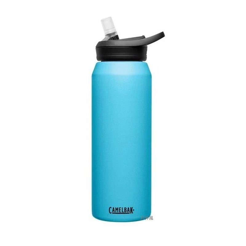 【戶外風】CAMELBAK 750ml eddy+不鏽鋼多水吸管保溫瓶(保冰) 北歐藍