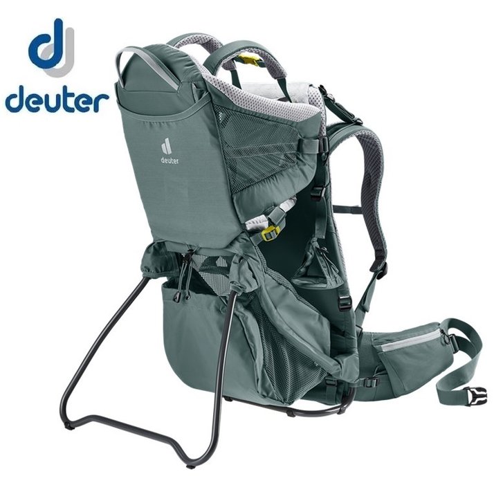 [送遮陽罩 ] Deuter Kid COMFORT ACTIVE嬰兒背架背包3620121青色 登山屋