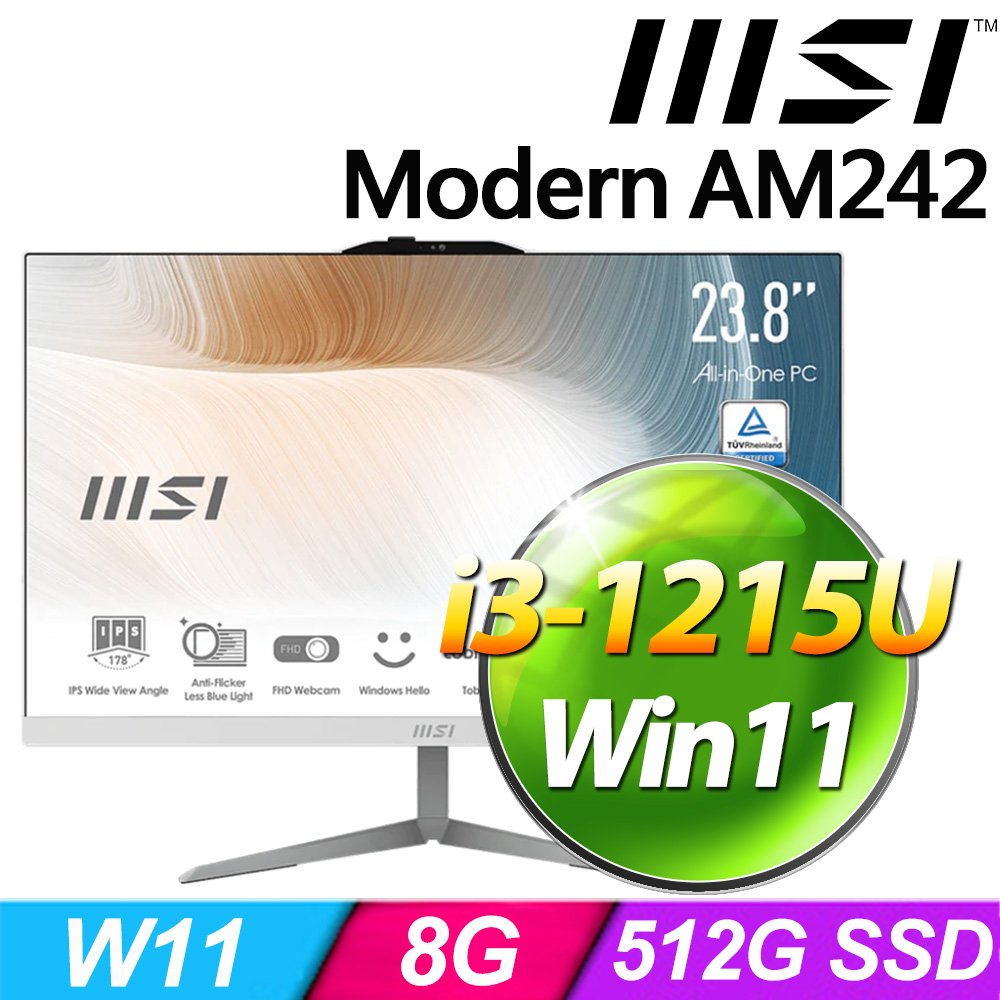 【hd數位3c】MSI Modern AM242 12M【678TW】23.8吋/i3-1215U/8G/512G/WIN 11【下標前請先詢問 有無庫存】