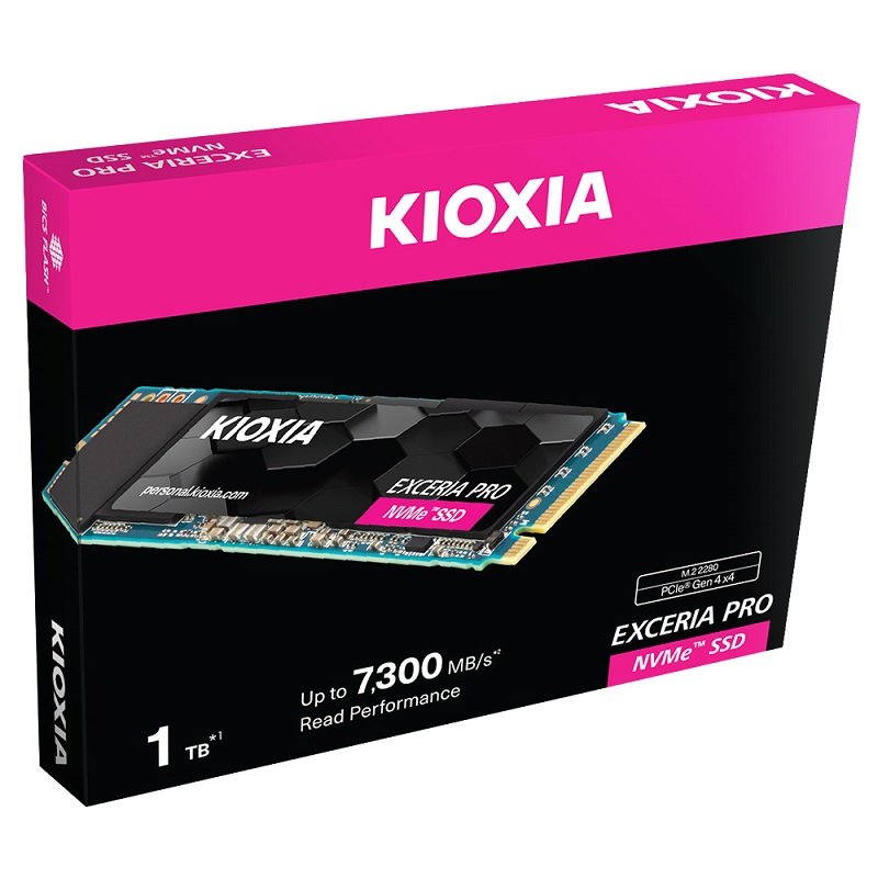 KIOXIA 鎧俠 Exceria Pro 1TB Gen4 M.2/讀7300/寫6400/TLC SSD 固態硬碟