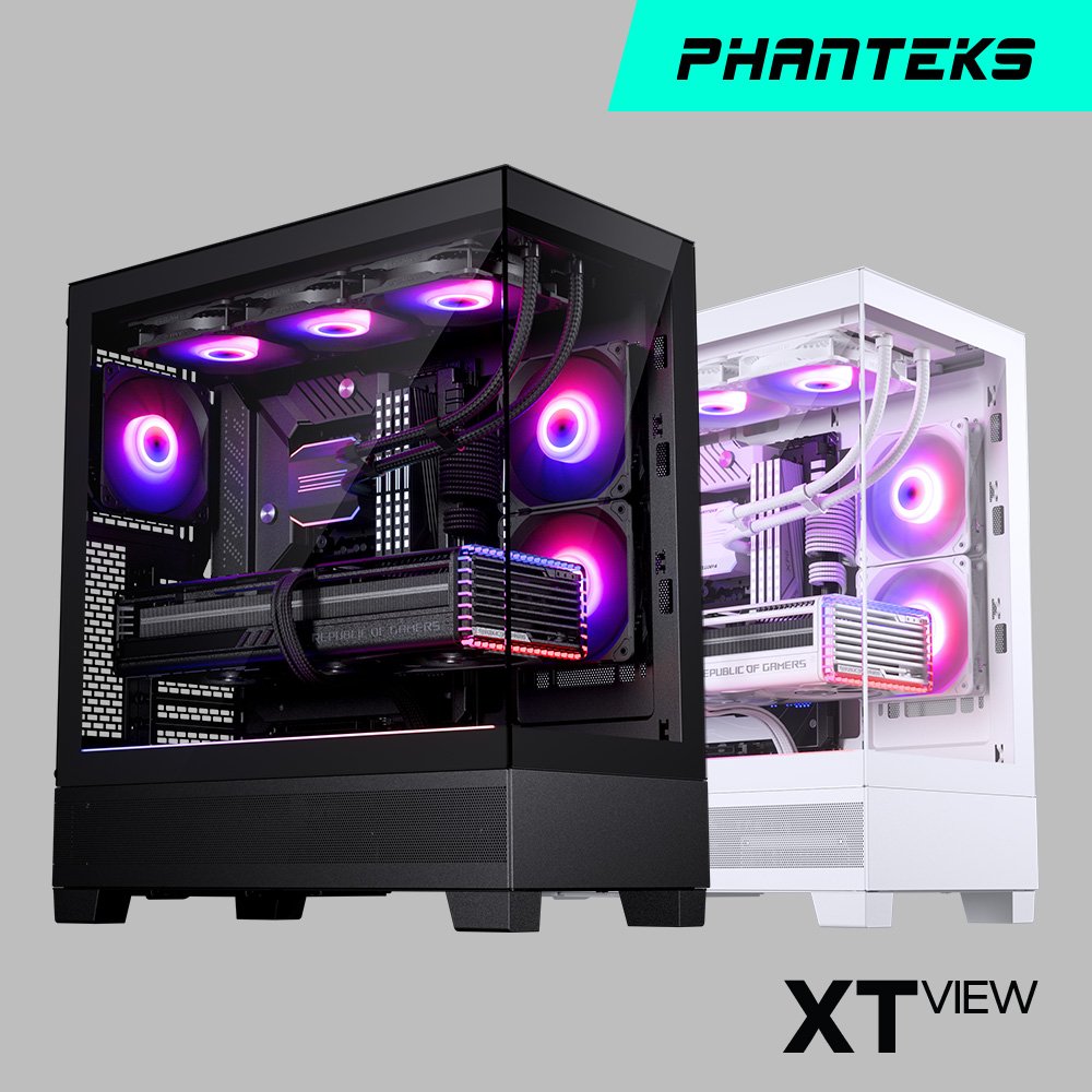 Phanteks 追風者XT View旗艦全透側中塔機殼/鋼化玻璃/RGB/背插機殼 (最多安裝9個120mm風扇)
