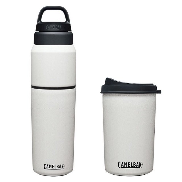[CAMELBAK]MultiB ev 二合一不鏽鋼隨行保溫瓶 650ml 白 / 保冰 保溫 水瓶 咖啡杯 / CB2424101065