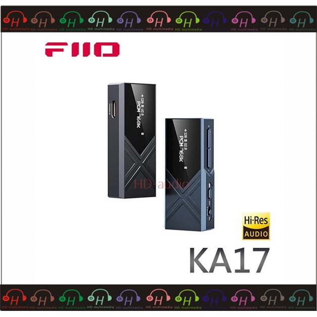 弘達影音多媒體 FiiO KA17 黑色 旗艦平衡解碼耳機轉換器 小尾巴/雙DAC解碼/3.5mm+4.4mm雙輸出/支援MQA