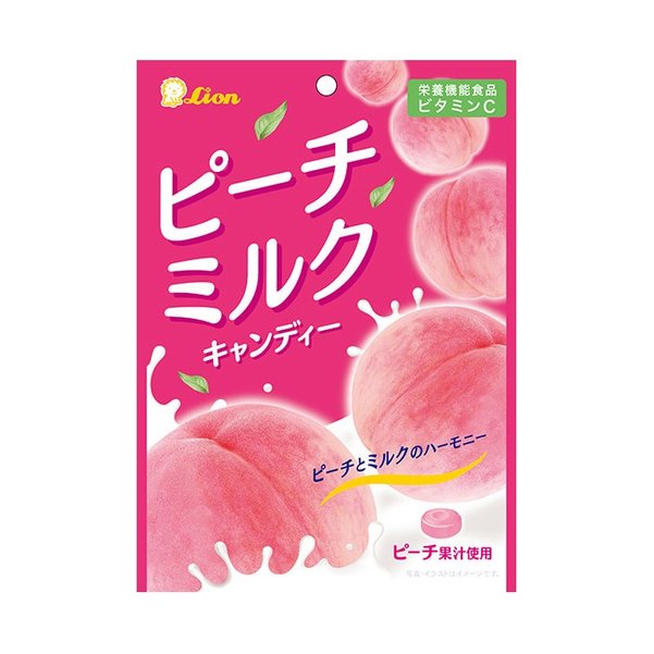 +東瀛go+ LION 獅王 水蜜桃牛奶風味糖 57g 白桃 桃子 果汁水果糖 硬糖 日本必買 日本原裝