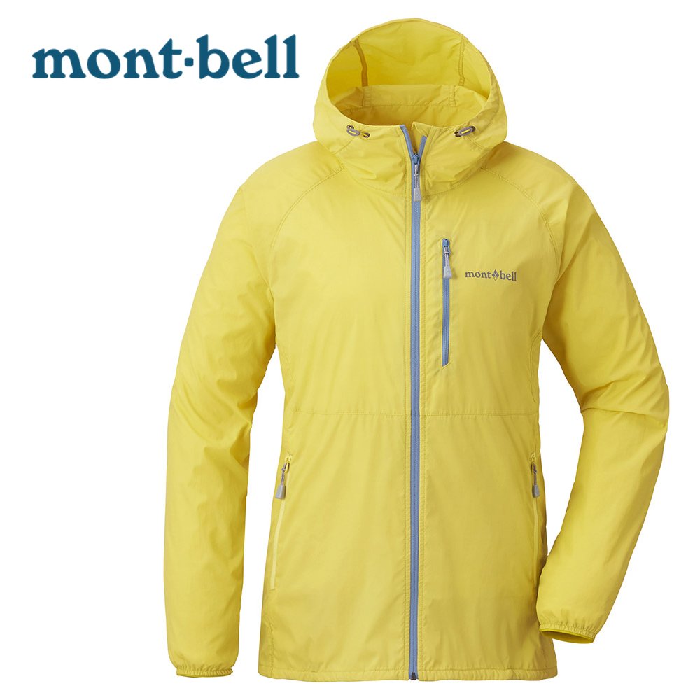 【Mont-bell 日本】Wind Blast Hooded Jacket 連帽風衣 女 黃 (1103323)｜機能運動外套 連帽外套 可攜式