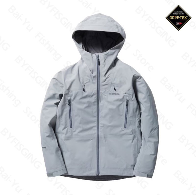 ◎百有釣具◎SHIMANO RA-021X 防水夾克 釣魚外套 L灰色(111234) 這款分層外套採用 GORE-TEX 3 層布料製成，適合全年穿著。
