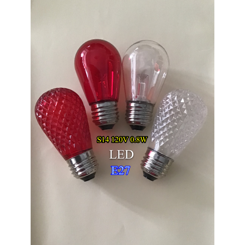 裝飾燈泡 家用燈泡 S14 120V 0.8W E27 紅光 暖白光 haoanlights
