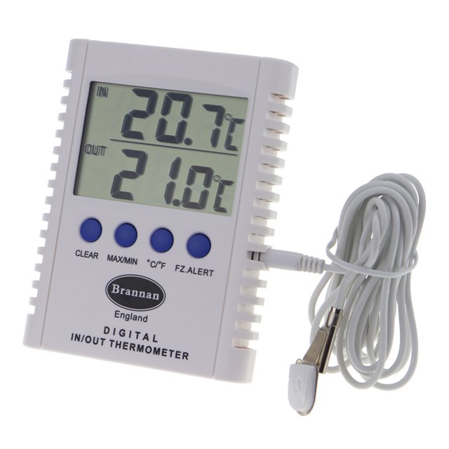 《BRANNAN》數字式最高最低溫度計 附警報 Hi/Lo Memory Thermometer