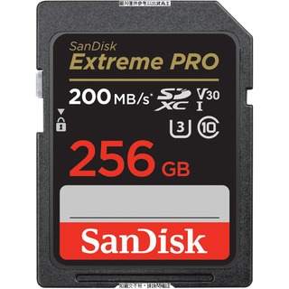 SANDISK SanDisk Extreme Pro SDXC 256GB, V30, U3, C10, UHS-I, 200MB/s R, 140MB/s W 記憶 SanDisk E [O4G] [全新免運][編號 W63253]