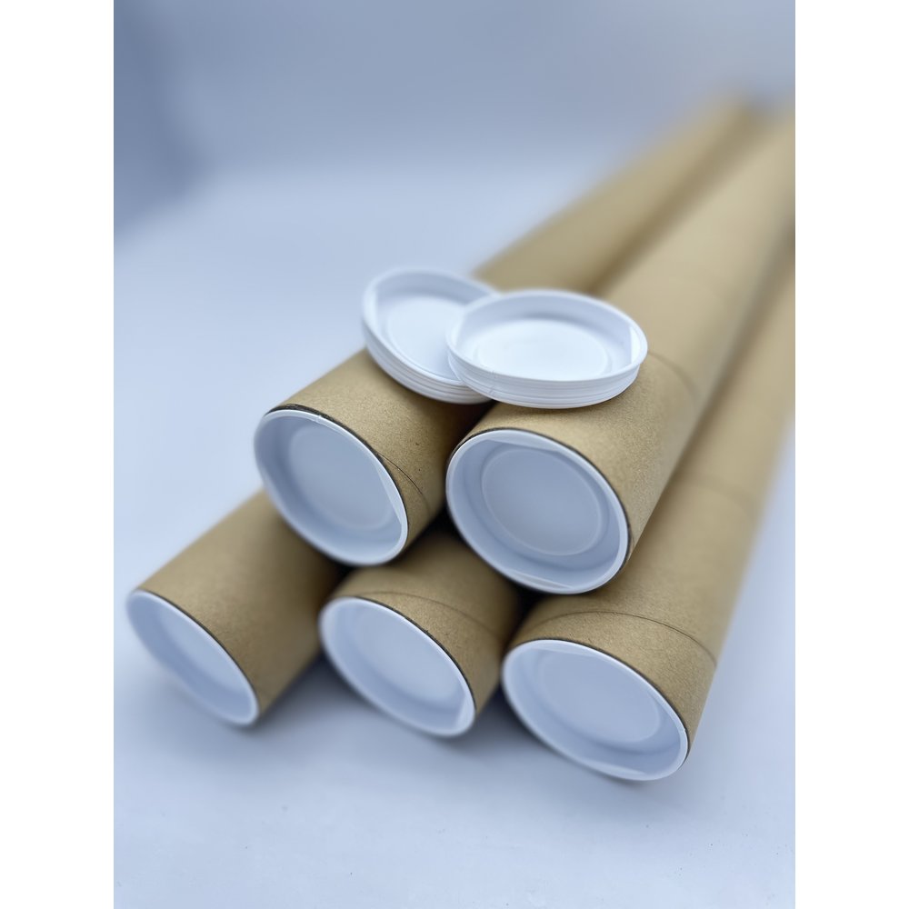優質海報筒紙管包裝 內徑6.3CM 長度65CM 20組 含塑膠蓋