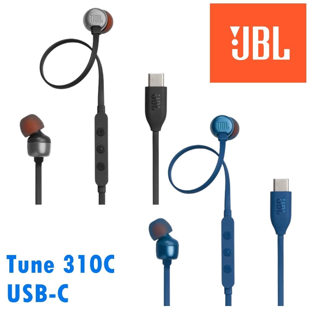 東京快遞耳機館 美國JBL Tune 310C USB-C 純淨低頻 Hi-Res認證 線控入耳式耳機 2色