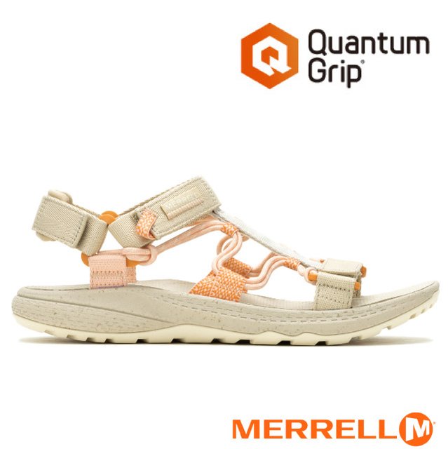 【MERRELL】女 BRAVADA 2 STRAP SPORT 輕量運動涼鞋.水陸兩用涼鞋.拖鞋.溯溪鞋.海灘鞋.沙灘鞋/Quantum Grip橡膠大底/ML037792 杏桃色