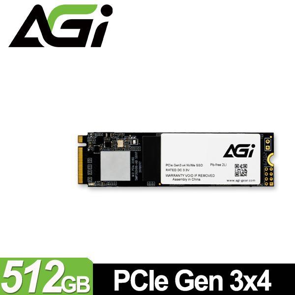 AGI 亞奇雷 AI298 512GB M . 2 PCIe SSD 固態硬碟SSD