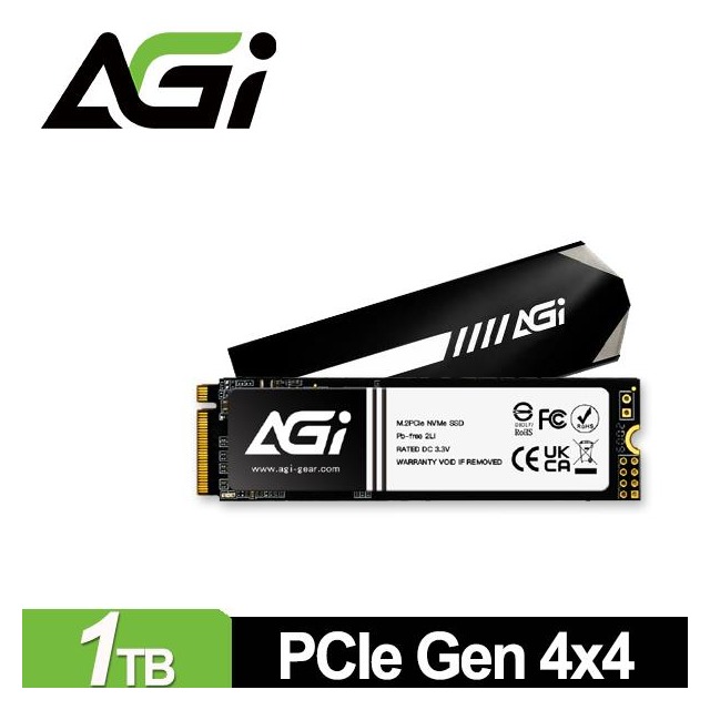 AGI 亞奇雷 AI818 1TB(鋁製散熱片) M . 2 PCIe 4 . 0 SSD 固態硬碟SSD