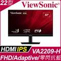 ViewSonic VA2209-H 無邊框螢幕 (22型/FHD/100Hz/HDMI/IPS)