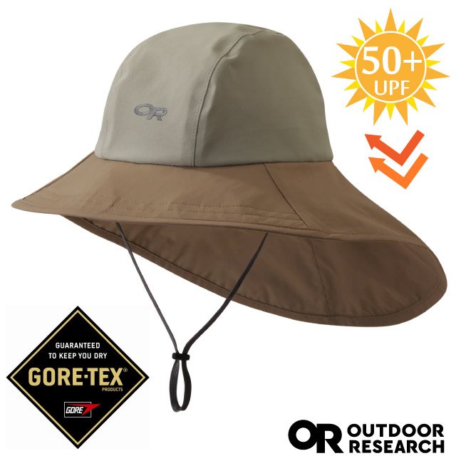 【Outdoor Research】Seattle Cape Hat GORE-TEX 防風防水透氣保暖大盤帽子.圓盤帽/UPF 50+ 抗紫外線/登山健行/277662-0807 淺卡