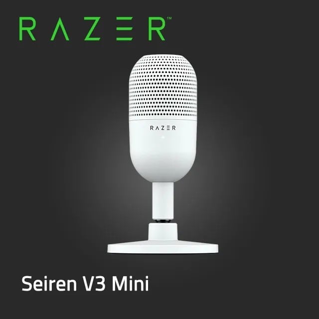 【雷蛇】Razer Seiren V3 Mini 魔音海妖 V3 Mini 麥克風 (白)