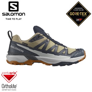 【SALOMON 索羅門 男 X ULTRA 360 EDGE GTX 低筒登山鞋《綠/藍/灰》】475264/健行鞋