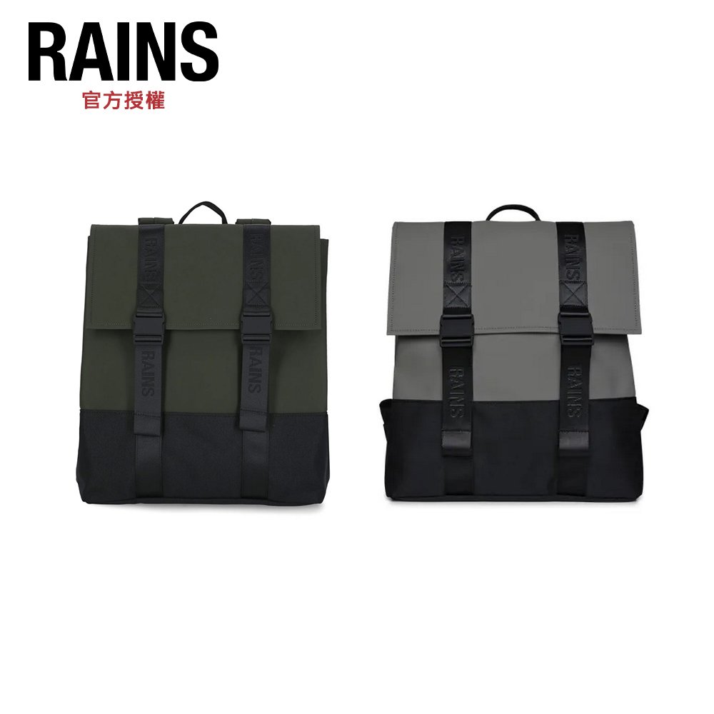 RAINS Trail MSN Bag W3 LOGO織帶防水雙扣環後背包(14310)