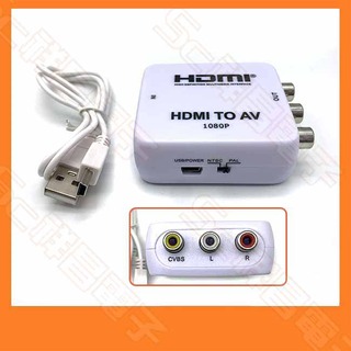 【祥昌電子】HDMI 轉 AV 訊號轉換器 轉接盒 AV端子 HDMI TO AV