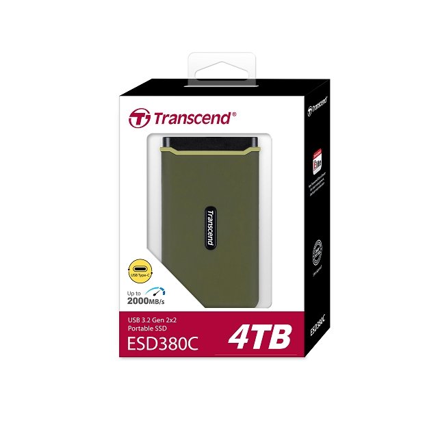 創見4TB 外接SSD ESD380C USB 3.2 Gen 2 Type C SSD固態硬碟 TS4TESD380C