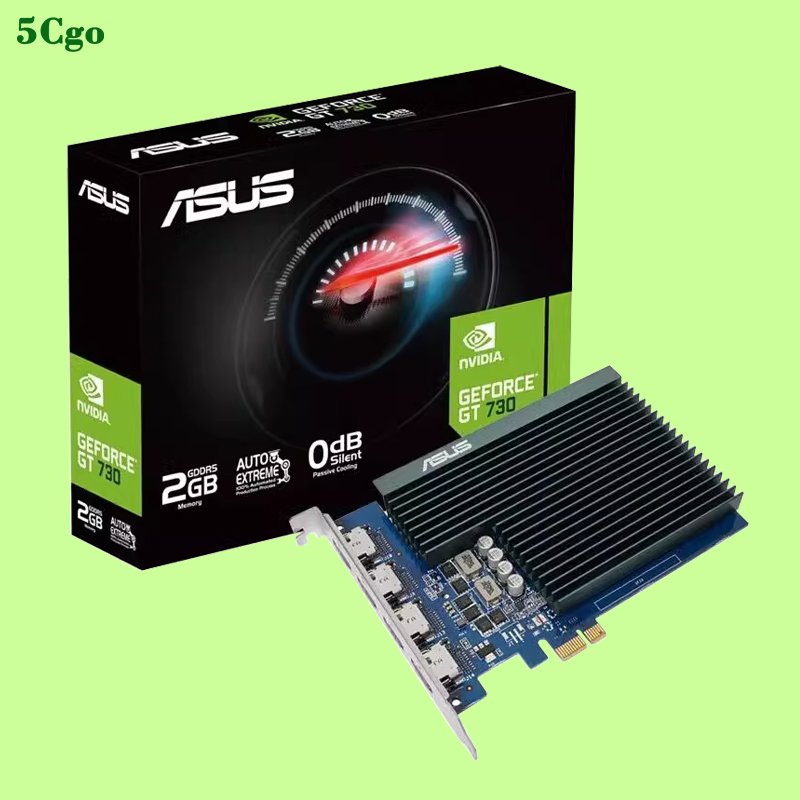 5Cgo【一店】Asus/華碩 GT730-4H-SL-2GD5 4個HDMI接口2GB支持四屏輸出多屏炒股辦公顯卡顯示卡