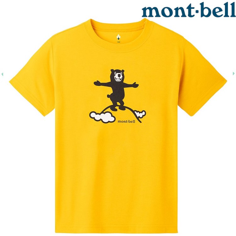 Mont-Bell Wickron 兒童排汗短T/幼童排汗衣 1114803 SUMMIT BEAR YL 黃