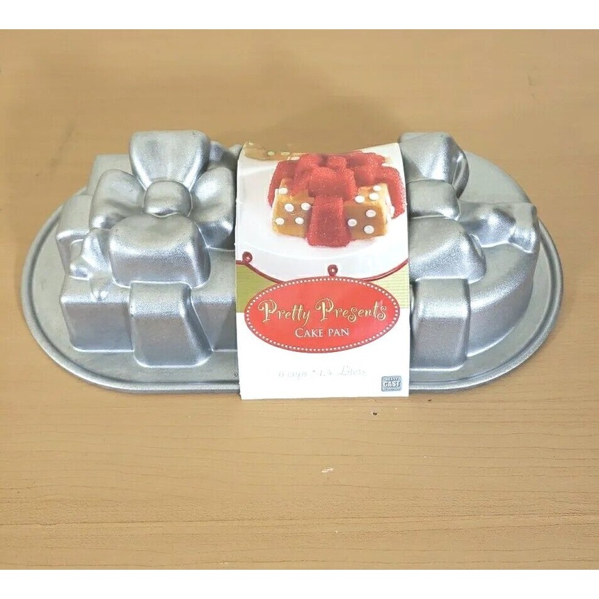 [現貨1組出清dd] NORDIC WARE 1.4L 蛋糕烤盤 內徑約13x7公分 鑄鋁不沾烤模 Pretty Presents Cake Pan 6Cup (TA3)011172848482