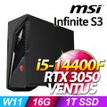 MSI Infinite S3 14NTA5-1660TW(i5-14400F/16G/1T SSD/RTX3050-6G VENTUS/W11)