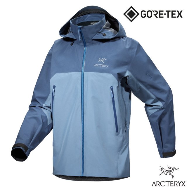 【ARCTERYX 始祖鳥】男 Beta AR Gore-Tex 3L 防水透氣連帽外套.風雨衣/輕薄耐磨_X000007082 石洗藍/深石洗藍
