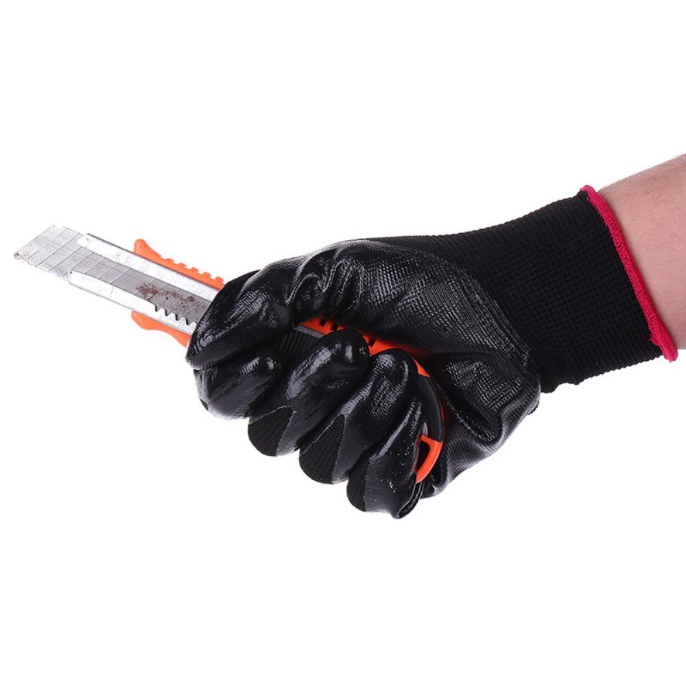 【DN250】黑膠止滑透氣手套 黑N539 止滑 透氣 工作手套 沾膠手套 PU 手套 塗掌手套 搬運手套