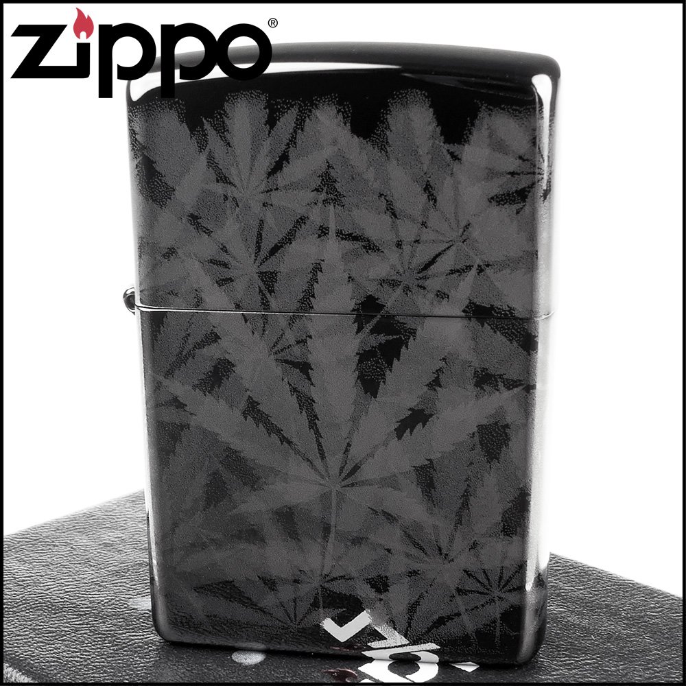 ◆斯摩客商店◆【ZIPPO】美系~Cannabis Design-大麻葉圖案-4面連續雷射雕刻加工打火機NO.48924