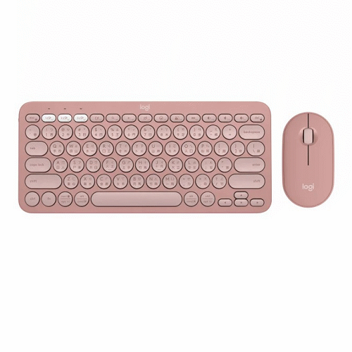 羅技 Pebble 2 Combo 無線藍牙鍵盤滑鼠組-玫瑰粉 920-012270