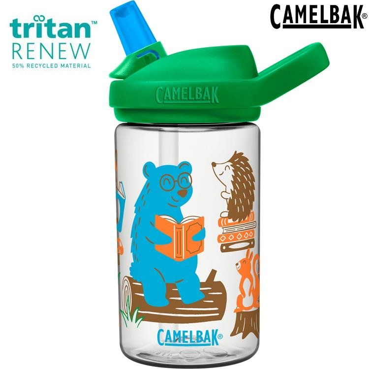 Camelbak eddy 400ml 兒童水壺/吸管運動水瓶 Renew CB2689306041 動物讀書會