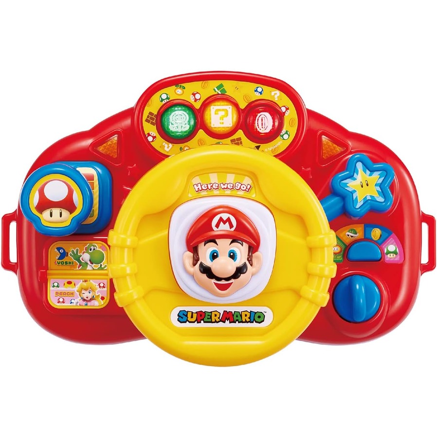 日本 JOYPALETTE 瑪利歐 Here We Go! 兒童 玩具方向盤 20種聲音 音效 娃娃車 聲光方向盤