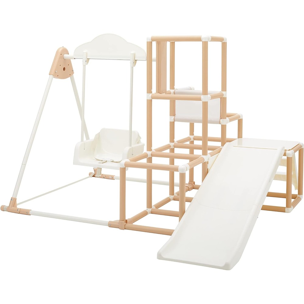 日本 野中製作所 CATCH Me! 可折疊 兒童室內遊樂組 溜滑梯 盪鞦韆 攀爬架 單槓 玩具 家用 遊樂場