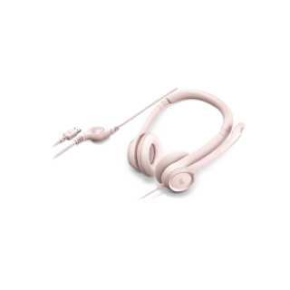 羅技 H390 USB有線耳機麥克風 玫瑰粉