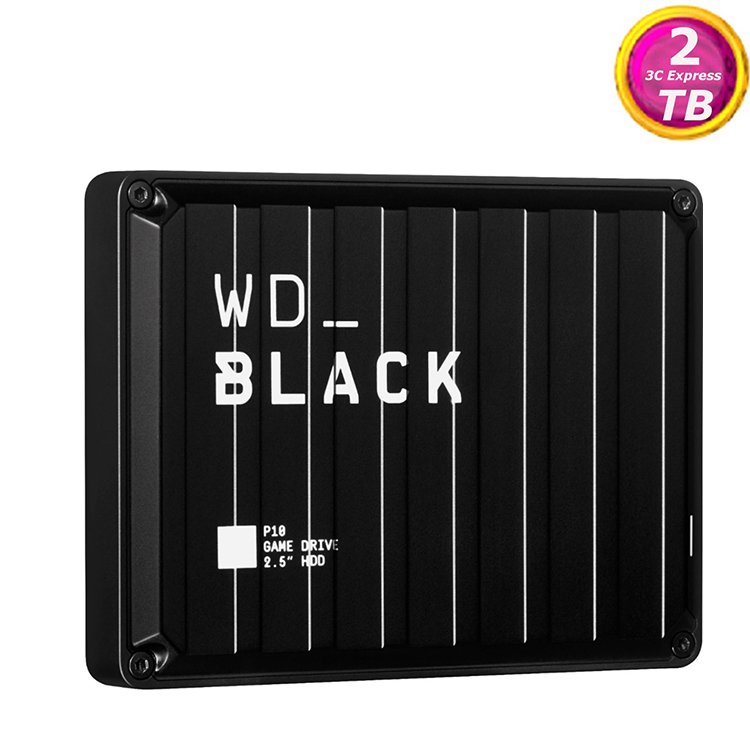 WD 威騰 Black 黑標 P10 2TB 2T Game Drive 2.5吋 電競行動硬碟 (WDBA2W0020BBK-WESN)