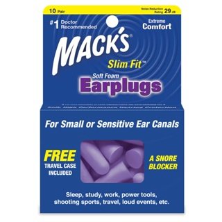 [4美國直購] Mack's Slim Fit 10對 紫色29dB 附收納瓶 macks 泡棉耳塞 睡眠耳塞 防噪音 海綿耳塞 (TT2)#91-TC