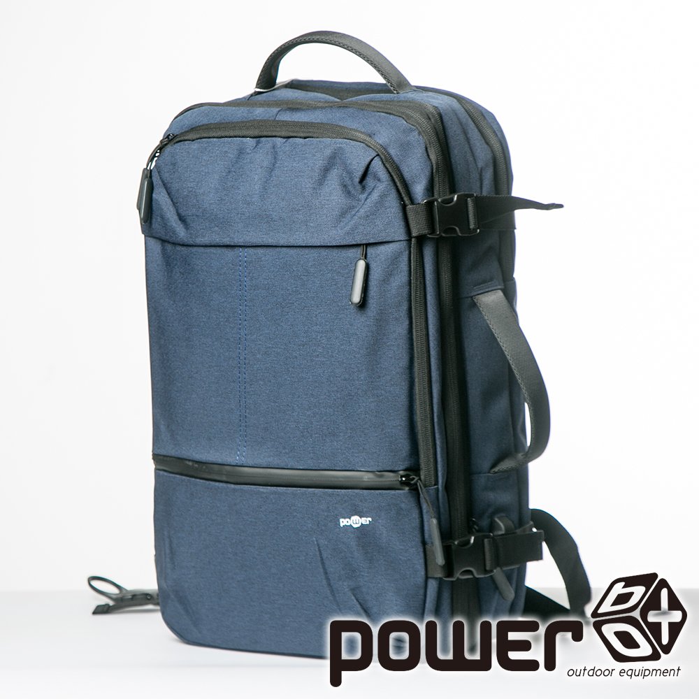 【Power Box】都會商務雙肩包『灰藍』P23752 戶外.旅遊.自助旅行.多隔間.後背包.商務包.肩背包.手提包.行李包