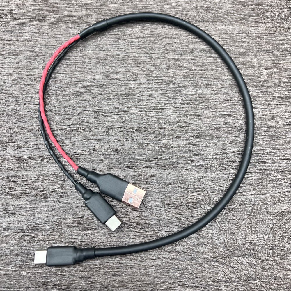 志達電子 大力揚 DL072/0.5 線長50CM T-Lab 小尾巴獨立供電線 雙TYPE C OTG USB DAC 線