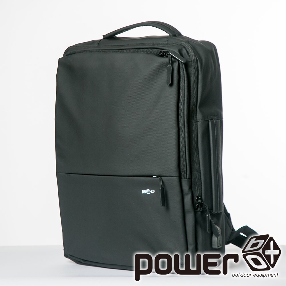 【Power Box】經典商務雙肩包『黑』P23753 戶外.旅遊.自助旅行.多隔間.後背包.商務包.肩背包.手提包.行李包